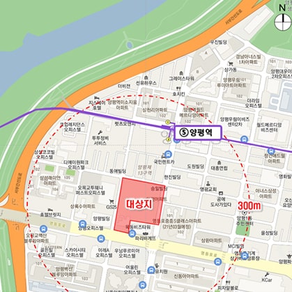양평14 재개발구역 위치도