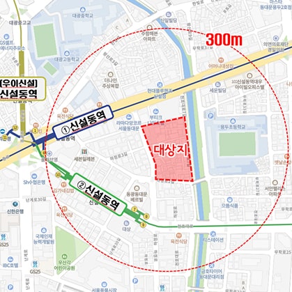 봉천13 재개발사업 위치도