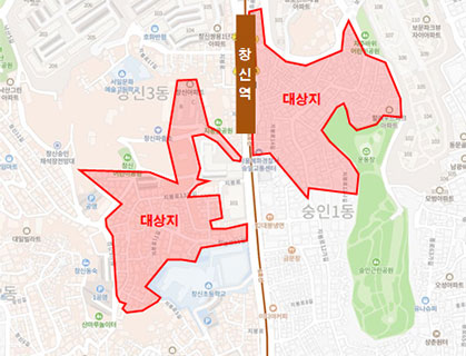 (가칭) 종로 창신동 23 / 숭인동 56 일대 위치도