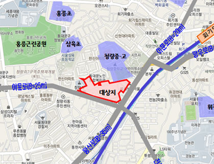(가칭) 동대문 청량리동 19 일대 위치도