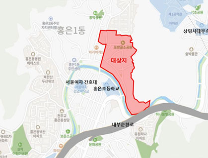 (가칭) 서대문 홍은동 8-400 일대 위치도