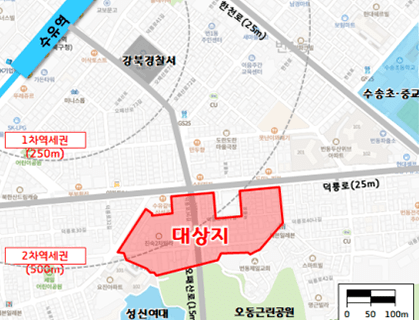 강북구 번동 441-3 일대 위치도